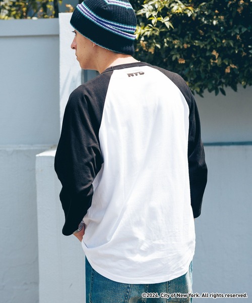 GOOD ROCK SPEED（グッドロックスピード）の「【NYC×GOOD ROCK SPEED】７分袖/ラグランロゴプリントTシャツ（Tシャツ/カットソー・メンズ・ブラック/ブラック系その他・LARGE/MEDIUM）」の19枚目の写真