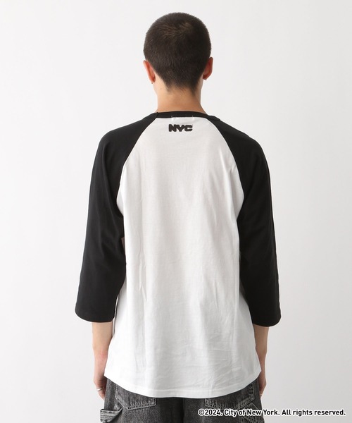 GOOD ROCK SPEED（グッドロックスピード）の「【NYC×GOOD ROCK SPEED】７分袖/ラグランロゴプリントTシャツ（Tシャツ/カットソー・メンズ・ブラック/ブラック系その他・LARGE/MEDIUM）」の11枚目の写真