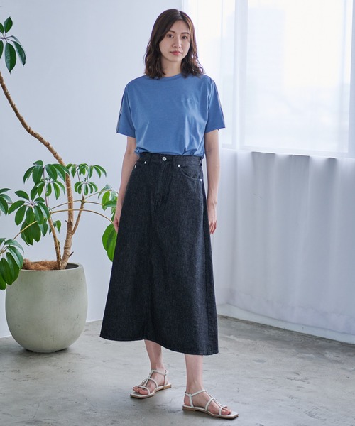 Arnold Palmer（アーノルドパーマー）の「Aライン デニムスカート（デニムスカート・レディース・ダークインディゴブルー/ブラック/ライトインディゴブルー・M/L/S）」の14枚目の写真