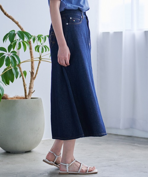 Arnold Palmer（アーノルドパーマー）の「Aライン デニムスカート（デニムスカート・レディース・ダークインディゴブルー/ブラック/ライトインディゴブルー・M/L/S）」の17枚目の写真