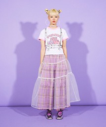 オーガンジーティアードスカート