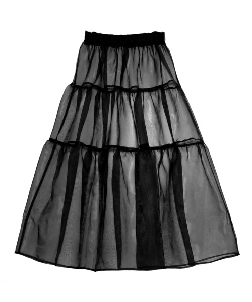 PUNYUS（プニュズ）の「オーガンジーティアードスカート（スカート・レディース・ホワイト/ブラック・1/2/4/3）」の15枚目の写真