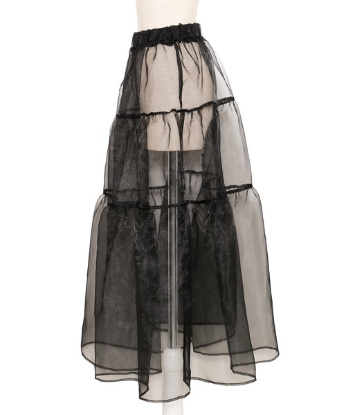 PUNYUS（プニュズ）の「オーガンジーティアードスカート（スカート・レディース・ホワイト/ブラック・1/2/4/3）」の20枚目の写真