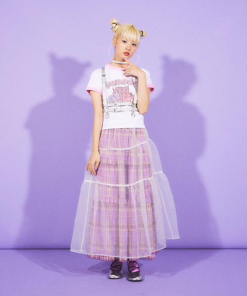 PUNYUS（プニュズ）の「オーガンジーティアードスカート（スカート・レディース・ホワイト/ブラック・1/2/4/3）」の3枚目の写真