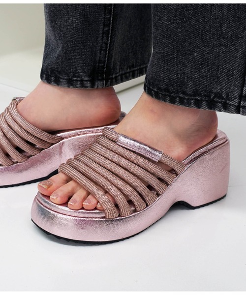 ANAP(アナップ)の「厚底ロープサンダル(サンダル・レディース・ブラック/ピンク/シルバー・L/M/S)」の14枚目の写真