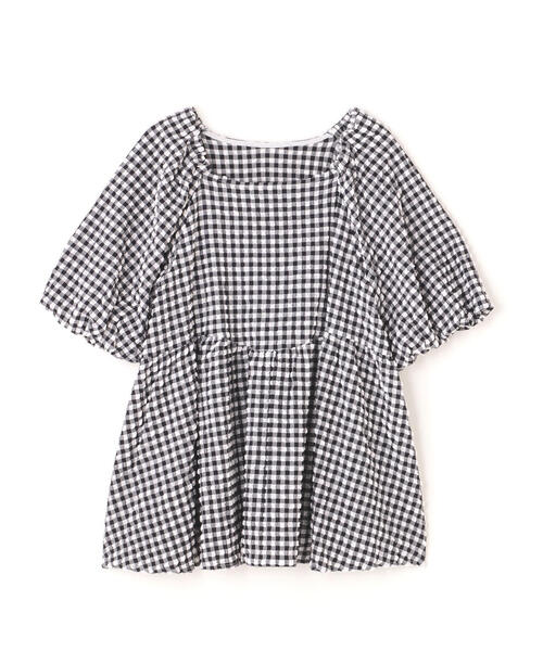 N.(N. Natural Beauty Basic)(エヌエヌナチュラルビューティーベーシック)の「◆フクレチェックボリュームブラウス(シャツ/ブラウス・レディース・オレンジ系その他/ホワイト系その他/オフホワイト・MEDIUM)」の17枚目の写真