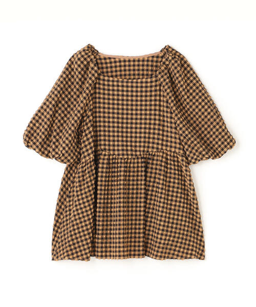 N.(N. Natural Beauty Basic)(エヌエヌナチュラルビューティーベーシック)の「◆フクレチェックボリュームブラウス(シャツ/ブラウス・レディース・オレンジ系その他/ホワイト系その他/オフホワイト・MEDIUM)」の19枚目の写真