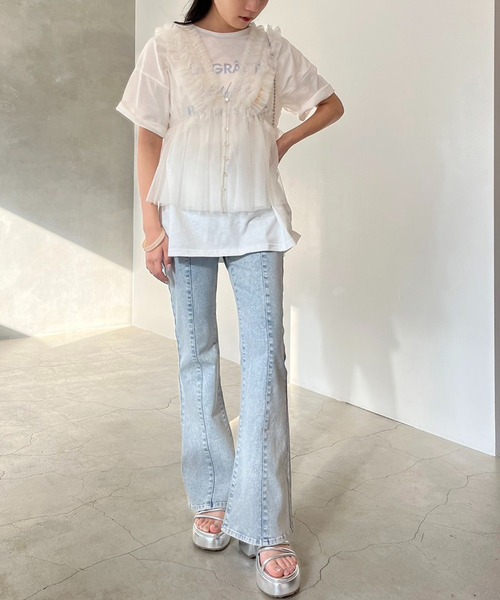 one after another NICE CLAUP(ワンアフターアナザーナイスクラップ)の「モールドチューブサンダル(サンダル・レディース・シルバー/ブラック/アイボリー・L/M/S)」の21枚目の写真