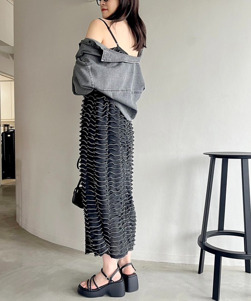 one after another NICE CLAUP(ワンアフターアナザーナイスクラップ)の「モールドチューブサンダル(サンダル・レディース・シルバー/ブラック/アイボリー・L/M/S)」の15枚目の写真