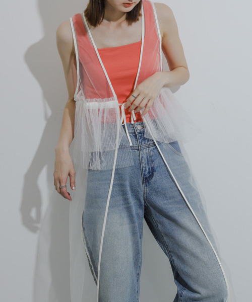 SENSE OF PLACE by URBAN RESEARCH（センスオブプレイスバイアーバンリサーチ）の「ウエストフリルチュールワンピース（ワンピース・レディース・ブラック/オフホワイト/ブラウン・ONE）」の9枚目の写真