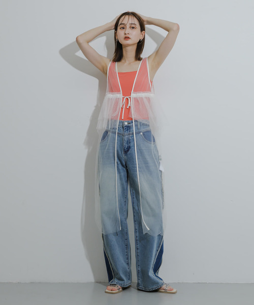 SENSE OF PLACE by URBAN RESEARCH（センスオブプレイスバイアーバンリサーチ）の「ウエストフリルチュールワンピース（ワンピース・レディース・ブラック/オフホワイト/ブラウン・ONE）」の11枚目の写真