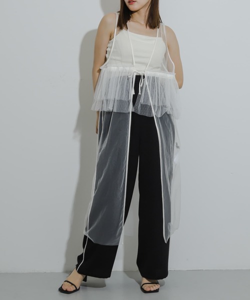 SENSE OF PLACE by URBAN RESEARCH（センスオブプレイスバイアーバンリサーチ）の「ウエストフリルチュールワンピース（ワンピース・レディース・ブラック/オフホワイト/ブラウン・ONE）」の14枚目の写真