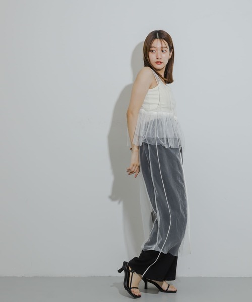 SENSE OF PLACE by URBAN RESEARCH（センスオブプレイスバイアーバンリサーチ）の「ウエストフリルチュールワンピース（ワンピース・レディース・ブラック/オフホワイト/ブラウン・ONE）」の18枚目の写真