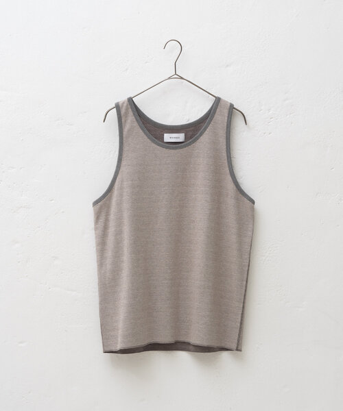 WHIMSIC（ウィムジック）の「【UNISEX/2WAY】ダブルフェイスタンクトップ（タンクトップ・メンズ・チャコールグレー/グレー/イエロー/ミント・FREE）」の6枚目の写真