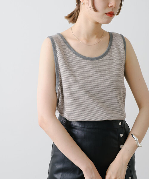 WHIMSIC（ウィムジック）の「【UNISEX/2WAY】ダブルフェイスタンクトップ（タンクトップ・メンズ・チャコールグレー/グレー/イエロー/ミント・FREE）」の14枚目の写真