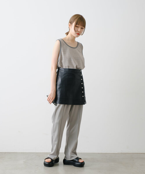 WHIMSIC（ウィムジック）の「【UNISEX/2WAY】ダブルフェイスタンクトップ（タンクトップ・メンズ・チャコールグレー/グレー/イエロー/ミント・FREE）」の15枚目の写真