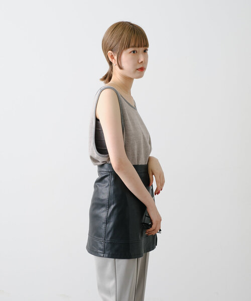 WHIMSIC（ウィムジック）の「【UNISEX/2WAY】ダブルフェイスタンクトップ（タンクトップ・メンズ・チャコールグレー/グレー/イエロー/ミント・FREE）」の18枚目の写真