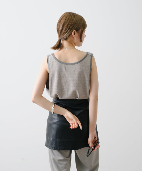 WHIMSIC（ウィムジック）の「【UNISEX/2WAY】ダブルフェイスタンクトップ（タンクトップ・メンズ・チャコールグレー/グレー/イエロー/ミント・FREE）」の19枚目の写真