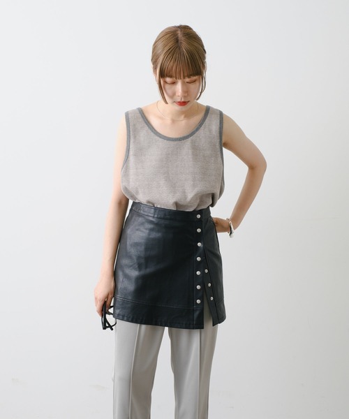 WHIMSIC（ウィムジック）の「【UNISEX/2WAY】ダブルフェイスタンクトップ（タンクトップ・メンズ・チャコールグレー/グレー/イエロー/ミント・FREE）」の3枚目の写真