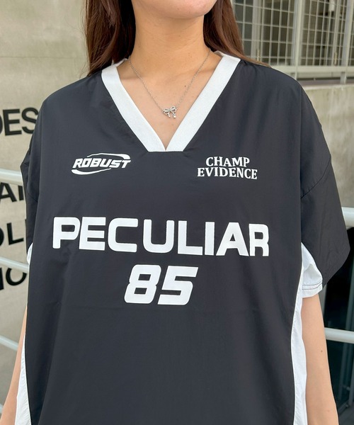 INGNI（イング）の「裾ドロストナイロンチュニックトップス／Ａ（Tシャツ/カットソー・レディース・ホワイト×ブラック/グレー系その他3/ブラック×ホワイト・M）」の21枚目の写真