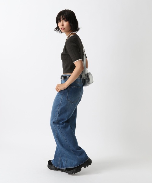 PAGEBOY(ページボーイ)の「プレートミニケーブルプルオーバー(ニット/セーター・レディース・ブラック/オフホワイト・FREE)」の12枚目の写真