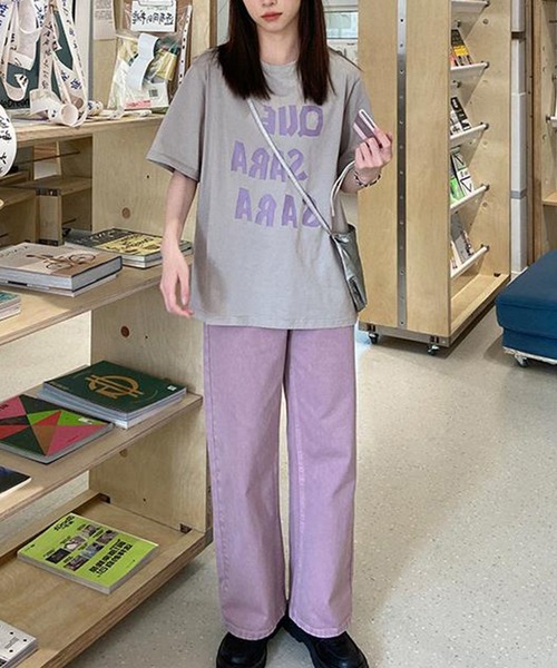 aimoha(アイモハ)の「BIGシルエットプリント半袖Tシャツ (SS)(Tシャツ/カットソー・レディース・ピンク/ブラック/グレー/ブルー・MEDIUM/LARGE)」の7枚目の写真