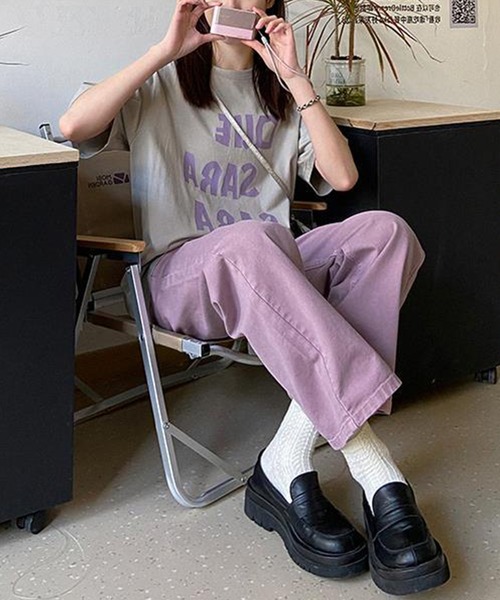 aimoha(アイモハ)の「BIGシルエットプリント半袖Tシャツ (SS)(Tシャツ/カットソー・レディース・ピンク/ブラック/グレー/ブルー・MEDIUM/LARGE)」の10枚目の写真