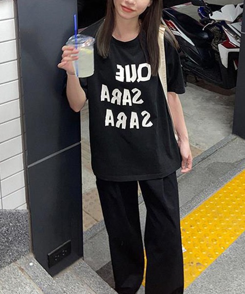 aimoha(アイモハ)の「BIGシルエットプリント半袖Tシャツ (SS)(Tシャツ/カットソー・レディース・ピンク/ブラック/グレー/ブルー・MEDIUM/LARGE)」の19枚目の写真