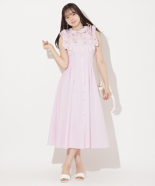 【新品、未使用】ウィルセレクション ストライプ フリル ワンピース WILLSELECTION ワンピース フリルストライプワンピース