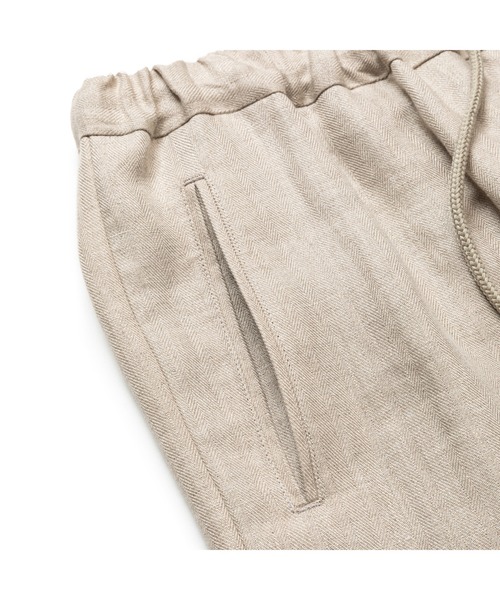 CALEE（キャリー）の「JAPAN LINEN HERRINGBONE EASY SLACKS（スラックス・メンズ・ブラック/グリーン/アイボリー・LARGE/MEDIUM/SMALL/X-LARGE）」の8枚目の写真