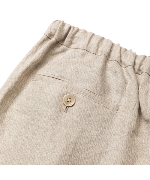 CALEE（キャリー）の「JAPAN LINEN HERRINGBONE EASY SLACKS（スラックス・メンズ・ブラック/グリーン/アイボリー・LARGE/MEDIUM/SMALL/X-LARGE）」の9枚目の写真