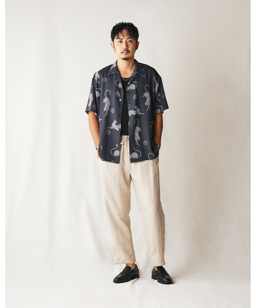 CALEE（キャリー）の「JAPAN LINEN HERRINGBONE EASY SLACKS（スラックス・メンズ・ブラック/グリーン/アイボリー・LARGE/MEDIUM/SMALL/X-LARGE）」の11枚目の写真