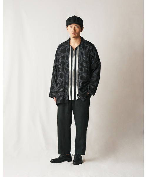 CALEE（キャリー）の「JAPAN LINEN HERRINGBONE EASY SLACKS（スラックス・メンズ・ブラック/グリーン/アイボリー・LARGE/MEDIUM/SMALL/X-LARGE）」の12枚目の写真