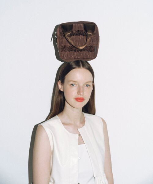 OUTDOOR PRODUCTS（アウトドアプロダクツ）の「OUTDOOR PRODUCTS × Firsthand/アウトドアプロダクツ 別注フリルボストンバッグ / ハンドバッグ（ボストンバッグ・レディース・ブラウン/ブラック/オリーブ・ONE SIZE）」の10枚目の写真