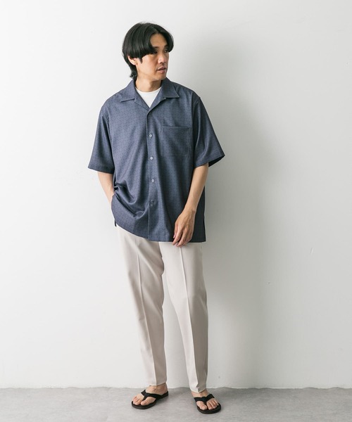 URBAN RESEARCH DOORS（アーバンリサーチドアーズ）の「TRツイルテーパードトラウザー（その他パンツ・メンズ・ブラック/ベージュ系その他/ブルー系その他/モカ/グレー・SMALL/LARGE/MEDIUM）」の12枚目の写真