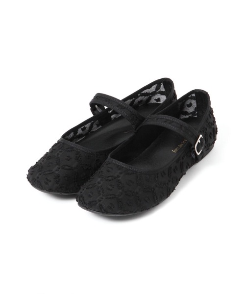 studio CLIP(スタディオクリップ)の「シアーワンストラップフラットシューズ(ドレスシューズ・レディース・ブラック/オフホワイト・MEDIUM/LARGE)」の9枚目の写真