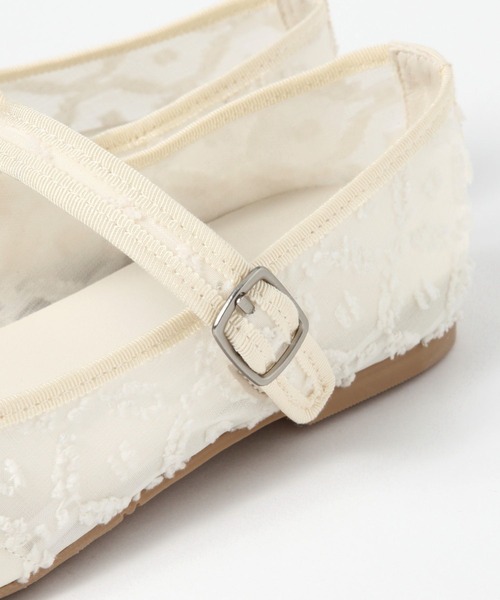 studio CLIP(スタディオクリップ)の「シアーワンストラップフラットシューズ(ドレスシューズ・レディース・ブラック/オフホワイト・MEDIUM/LARGE)」の21枚目の写真