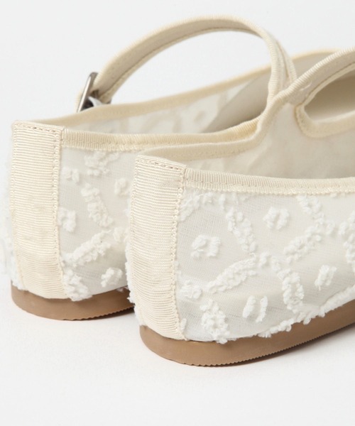 studio CLIP(スタディオクリップ)の「シアーワンストラップフラットシューズ(ドレスシューズ・レディース・ブラック/オフホワイト・MEDIUM/LARGE)」の22枚目の写真