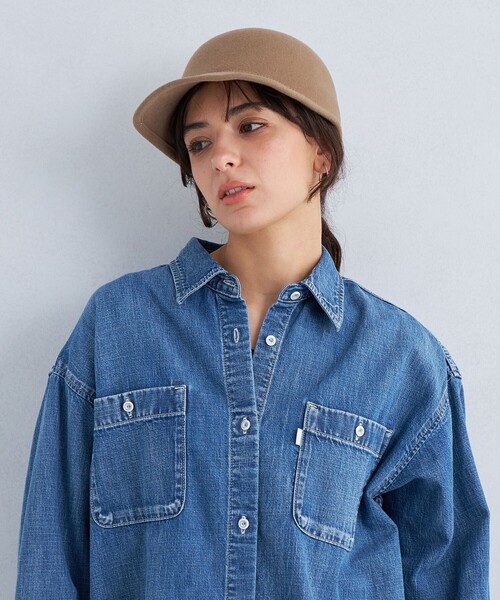 green label relaxing（グリーンレーベルリラクシング）の「フェルトジョッキー キャップ（キャップ・レディース・ベージュ/ブラック・FREE）」の14枚目の写真