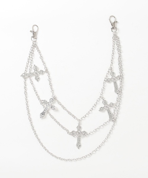 NOVESSEL（ノベセル）の「A'GEM/9 × .kom『NOVESSEL/ノベセル』クロスウエストチェーン（ウォレットチェーン・レディース・シルバー・FREE）」の2枚目の写真