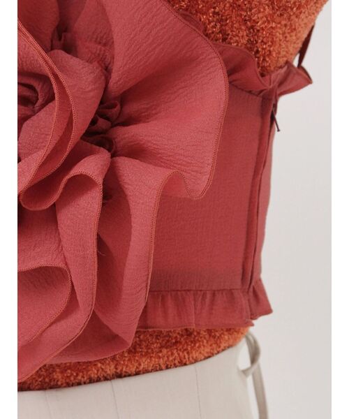 dazzlin（ダズリン）の「モチーフフラワービスチェ（キャミソール・レディース・ブラック/アイボリー/インディゴブルー/オレンジ・FREE）」の5枚目の写真