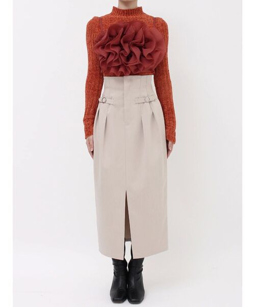 dazzlin（ダズリン）の「モチーフフラワービスチェ（キャミソール・レディース・ブラック/アイボリー/インディゴブルー/オレンジ・FREE）」の7枚目の写真