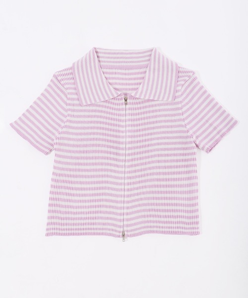 PHILLY（フィリー）の「Wジップボーダーカーディガン（カーディガン/ボレロ・レディース・ブラック/ブラウン/ピンク・FREE）」の18枚目の写真