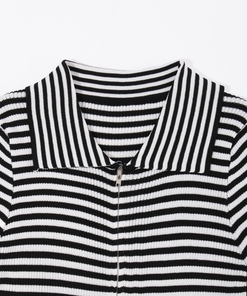 PHILLY（フィリー）の「Wジップボーダーカーディガン（カーディガン/ボレロ・レディース・ブラック/ブラウン/ピンク・FREE）」の17枚目の写真