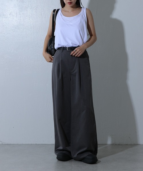 COLONY 2139（コロニートゥーワンスリーナイン）の「メランジサイドラインパンツ（その他パンツ・レディース・ネイビー/グレー/チャコールグレー・SMALL/MEDIUM）」の19枚目の写真