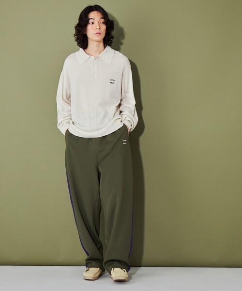 CITEN（シテン）の「＜CITEN＞ハイゲージニットポロ（ニット/セーター・メンズ・オフホワイト/ネイビー・L/M）」の4枚目の写真