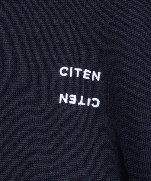 CITEN（シテン）の「＜CITEN＞ハイゲージニットポロ（ニット/セーター・メンズ・オフホワイト/ネイビー・L/M）」の16枚目の写真