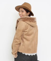 mystic | 【予約限定★ニットプレゼント】ムートンショートコート(ムートンコート)