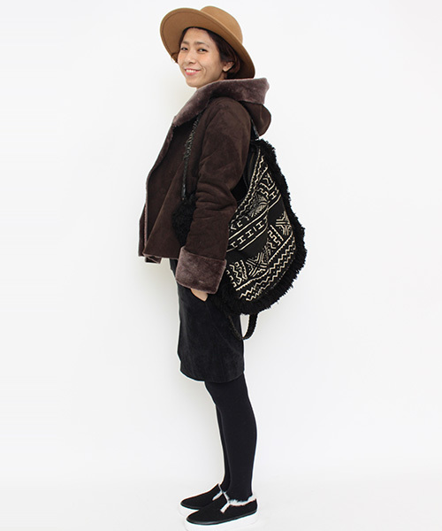 mystic（ミスティック）の「【予約限定★ニットプレゼント】ムートンショートコート（ムートンコート・レディース・ブラウン/モカ/キャメル・FREE）」の7枚目の写真