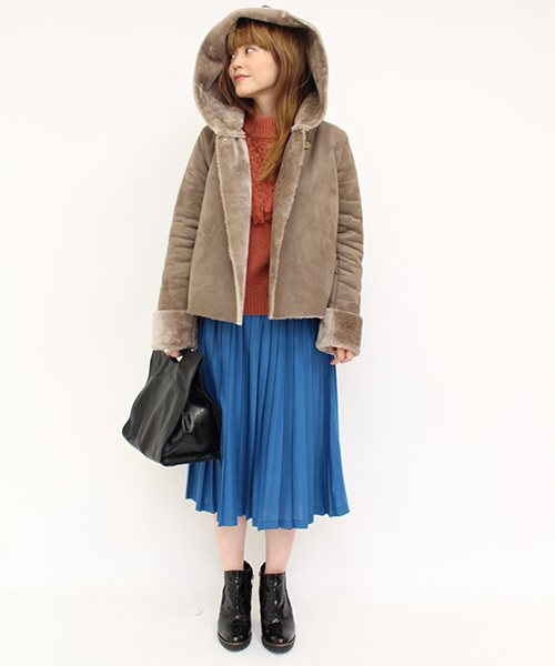 mystic（ミスティック）の「【予約限定★ニットプレゼント】ムートンショートコート（ムートンコート・レディース・ブラウン/モカ/キャメル・FREE）」の16枚目の写真